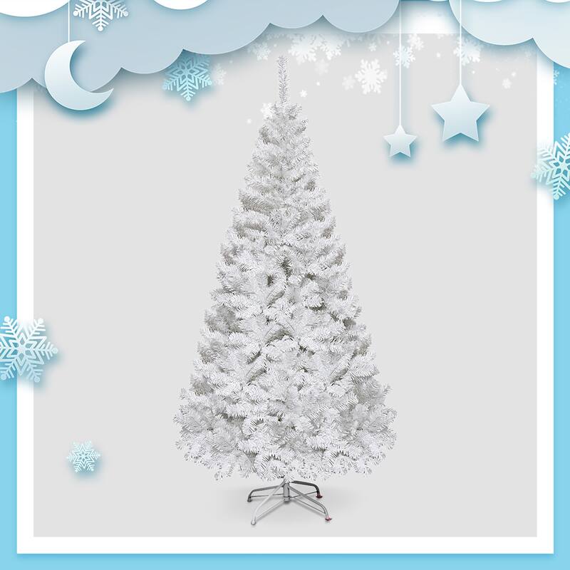 Artificial Christmas Tree White Pine Tree with Solid Metal Legs