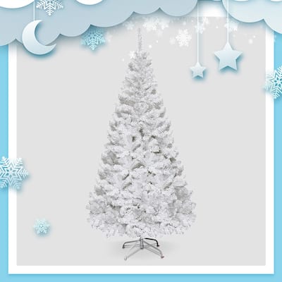 Artificial Christmas Tree White Pine Tree with Solid Metal Legs