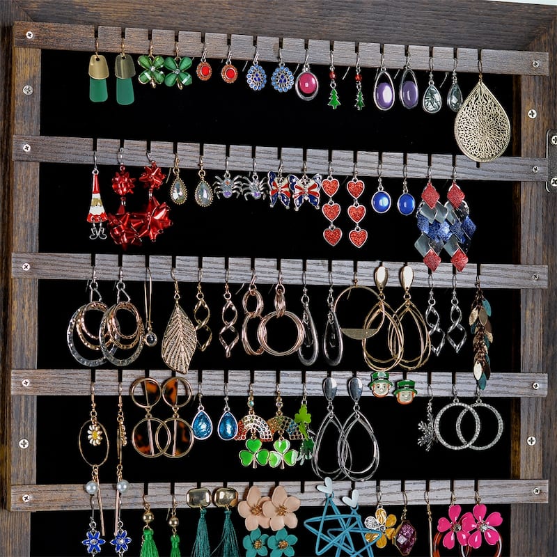Full Length Mirror 360 Swivel Jewelry Cabinet