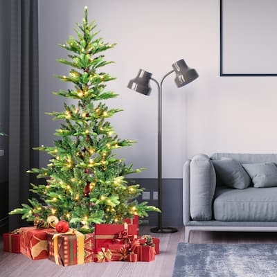 4/5/6/7/8 FT PE/PVC Mixed Automatic Steel Wire Christmas Tree