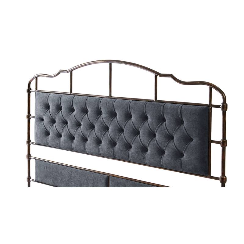 King Size Platform Bed Hige Boad Bed with Soft Headboard & Footboard