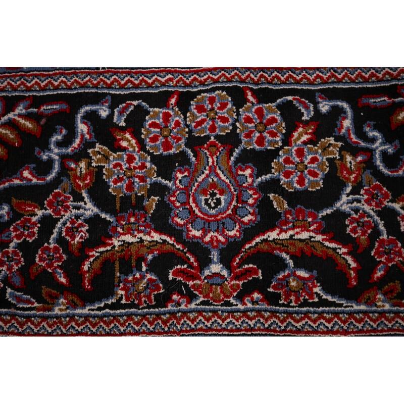 Traditional Floral Kashan Turkish Area Rug Bedroom Machine-Made Carpet - 9'8" x 13'3"