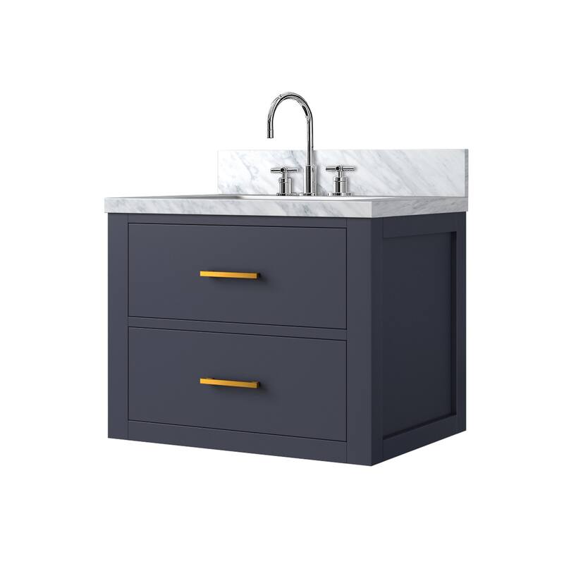 Castor Bath Vanity with Acrylic Top, Sink and Faucet