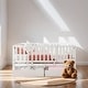 preview thumbnail 11 of 25, Full Size Wood Daybed with Fence Guardrails and 2 Drawers Split into Independent Floor Bed and Daybed, Gray