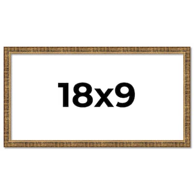 18x9 Frame Gold Solid Wood Picture Frame - Complete Modern Photo Frame
