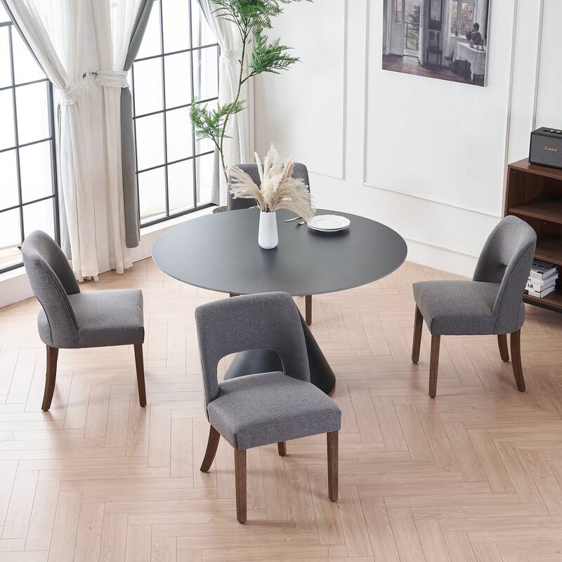 Wooden Dining Chairs Set of 2/4/6,Modern Fabric Upholstered Dining Room Chair Kitchen Chairs