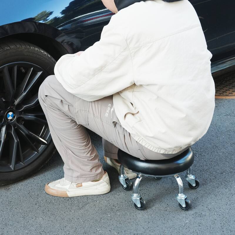 Javlergo Rolling Stool/Scoot Stool/Low Stool with Wheels Heavy-Duty/Sturdy 360 Degree Rotating Low to Ground Acubest