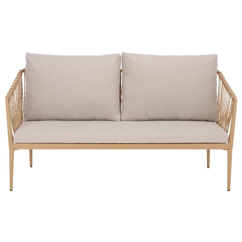 SEI Furniture Dante Rope Patio Loveseat - Taupe