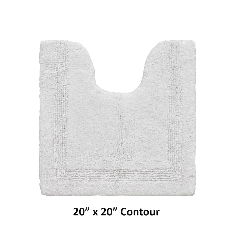 Better Trends Bath Rugs 100% Cotton Reversible Highly Water Absorbent Bathroom Rug for Shower, Sink, Bath Mats - Lux Collection