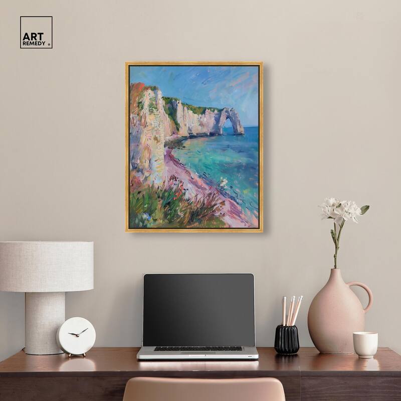 Cliffs of Etretat Canvas by Art Remedy
