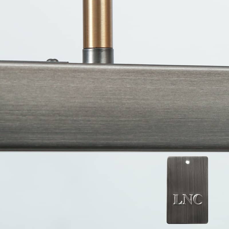 Modern 8-Light Rectangle Chandelier Glass Kitchen Island Lights for Dining Room - L 39" x W 14.2" x H 9.8"