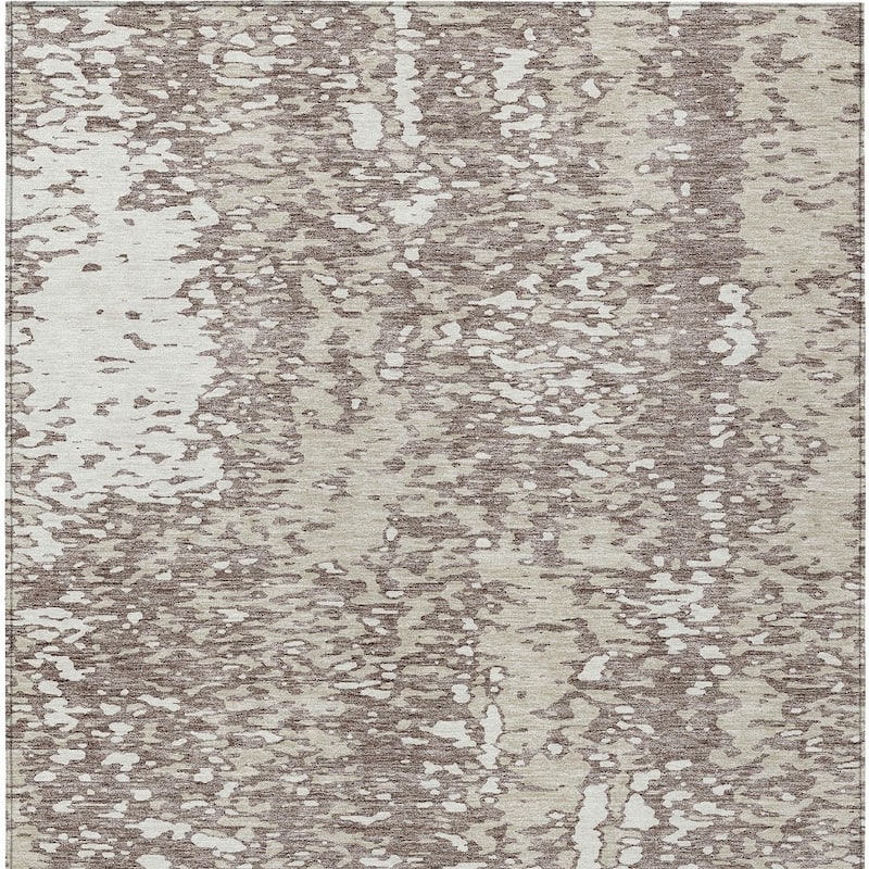 HomeRoots Abstract Transitional Rectangle Outdoor Rug