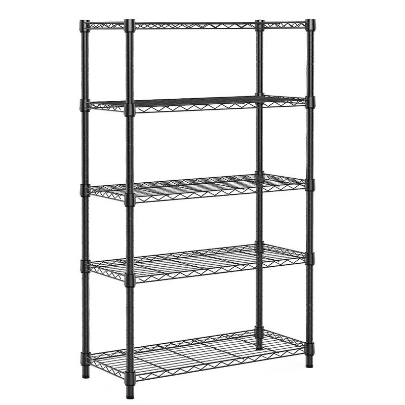 1250 lbs Steel Heavy Duty 5-Tier Utility Shelving Unit Steel Organizer Wire Rack for Home, Kitchen, Office