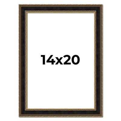 14x20 Frame Gold Antique Vintage Sold Wood Picture Frame | 1.75 Inch