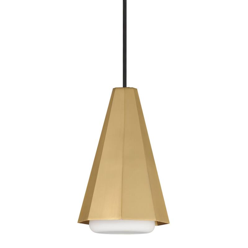 Maxim 10811SW Rizzo 6" Wide Mini Pendant - Black / Antique Brass