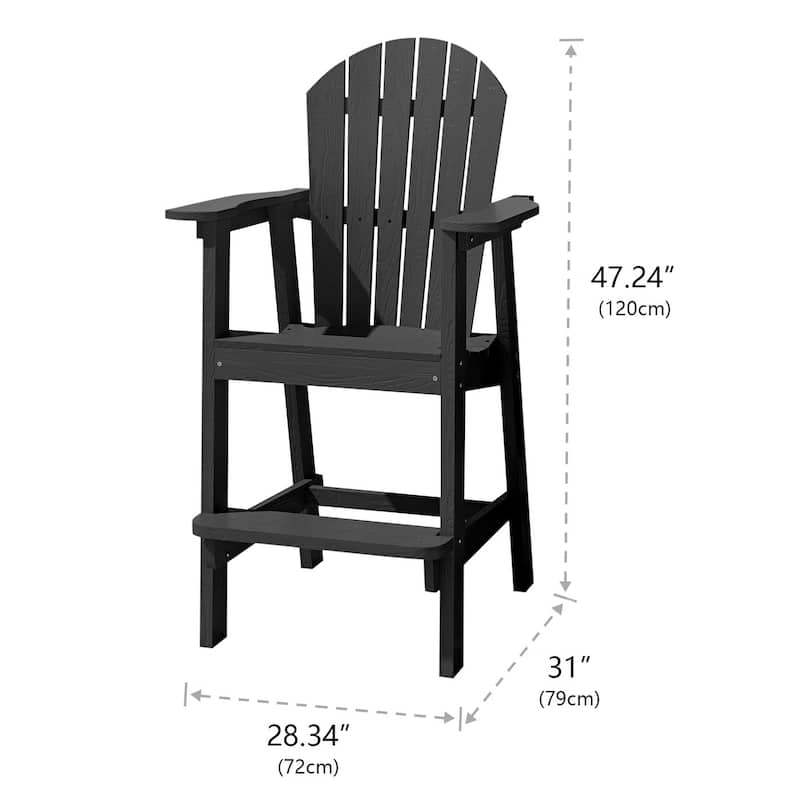 Lesly Single Barstools can Be Used Outdoors in Black - 28.34"D×31.00"W×47.24"H