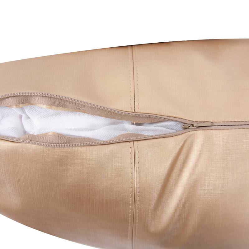 Allan Andrews Metallic Faux Leather Luxe Throw Pillow