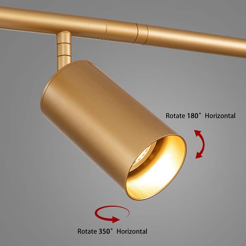 Modern Farmhouse 4/5-Light Gold Linear Ceiling Track Lighting Flush Mount Light