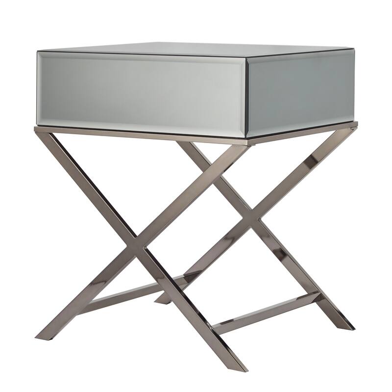 Camille X Base Mirrored Accent Campaign Table by iNSPIRE Q Bold