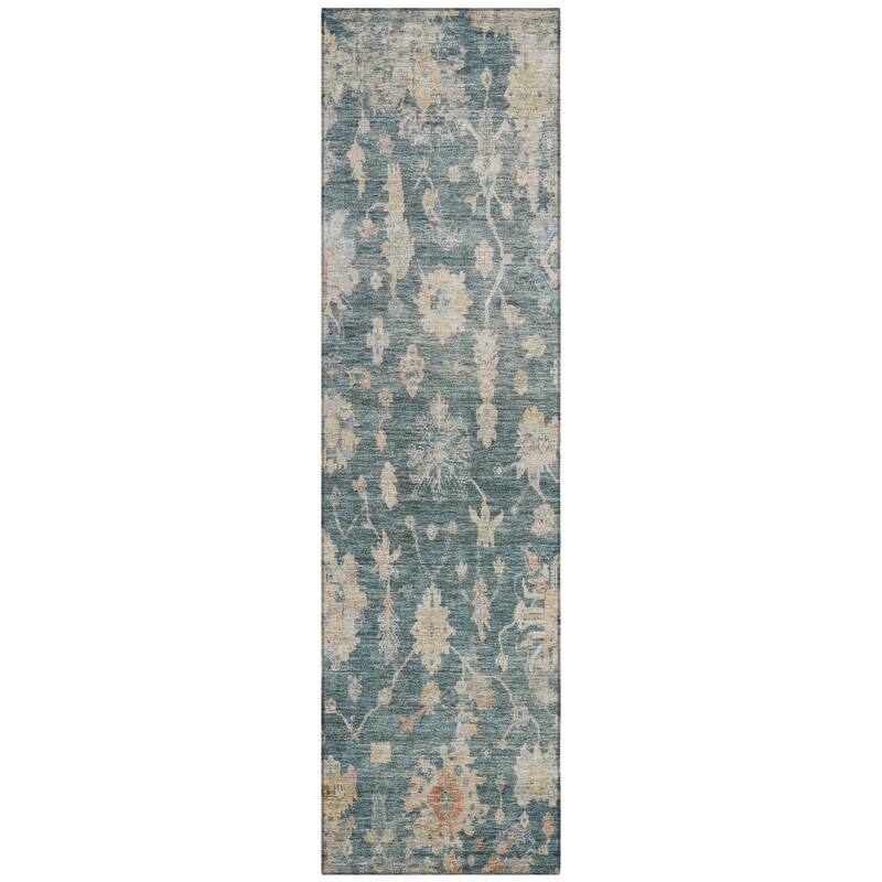 Machine Washable Indoor/ Outdoor Casual Traditional Chantille Rug