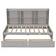 preview thumbnail 8 of 7, Space-Saving Twin Bed with Integrated Bookcase and Drawers