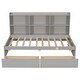 preview thumbnail 8 of 16, Twin Day Bed with Side Bookcase & 2 Drawers - Multifunctional Design