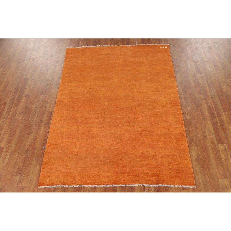 Modern Gabbeh Oriental Area Rug Handmade Living Roomwool Carpet - 4'8" x 6'7"