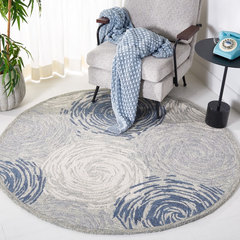 SAFAVIEH Handmade Micro-Loop Magdalini Abstract Wool Rug