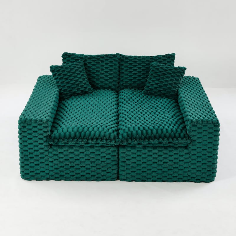 Free Combination Modular Couch Fluffy Turtle Velvet Sectional Sofa