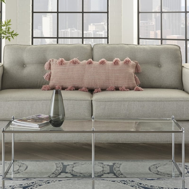 Off Tasseled Lumbar Pillow