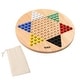preview thumbnail 1 of 3, GSE™ 15" Jumbo Oak Wood Chinese Checkers Board Game Set with Colorful Glass Marbles