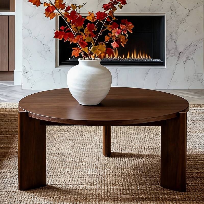 Wood Round Coffee Table