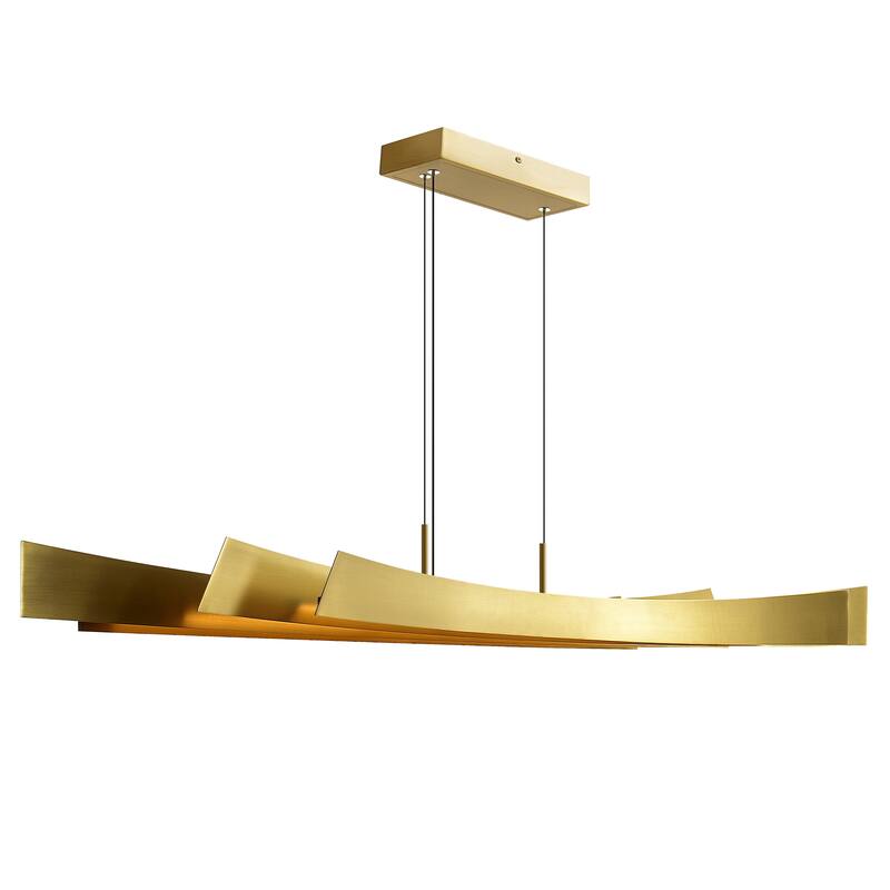Candora Integrated LED Brass Chandelier - Brass