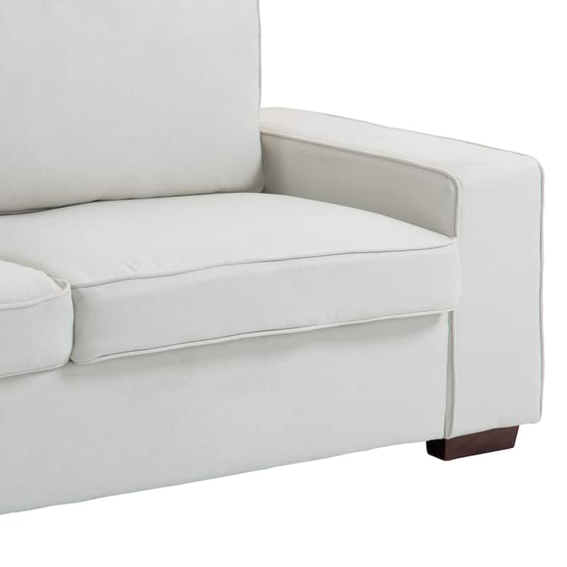 Modern 80" Upholstered Fabric 3-Seater Sofa