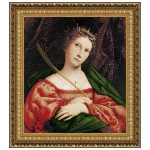 30.25X33.25 ST CATHERINE OF ALEXANDRIA DESIGN TOSCANO Renaissance painting