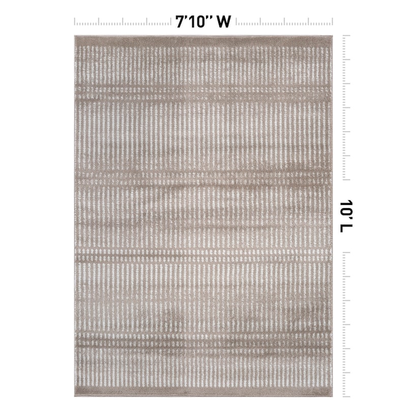 Contemporary Minimalistic Stripe LInes Area Rug