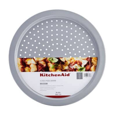 KitchenAid Nonstick Pizza Crisper, 14 Inch, Silver