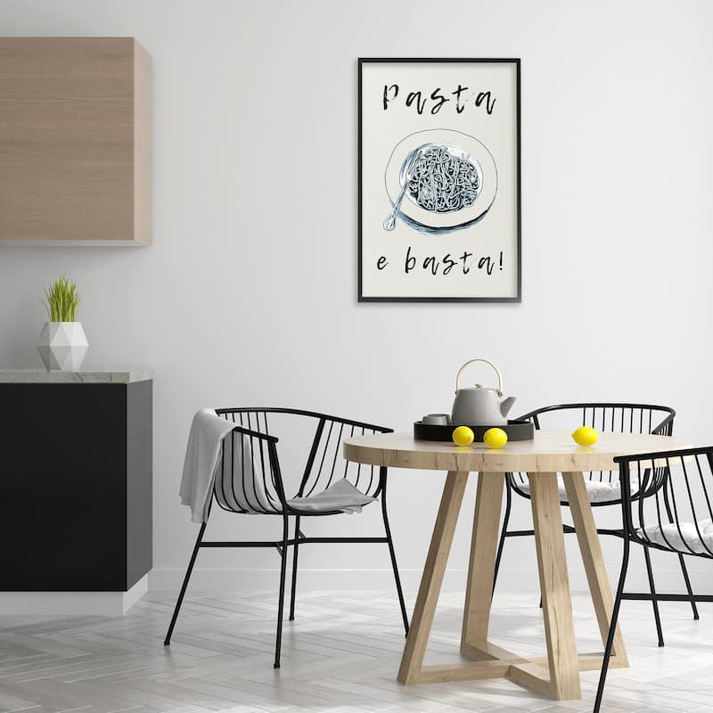 Stupell Pasta e Basta Meal Framed Giclee Art Design By Andreas Magnusson
