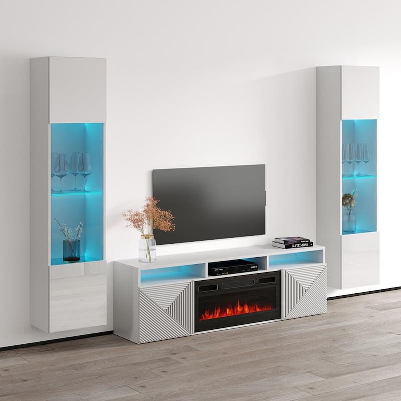 Giza BL-EF Floating Fireplace Entertainment Center