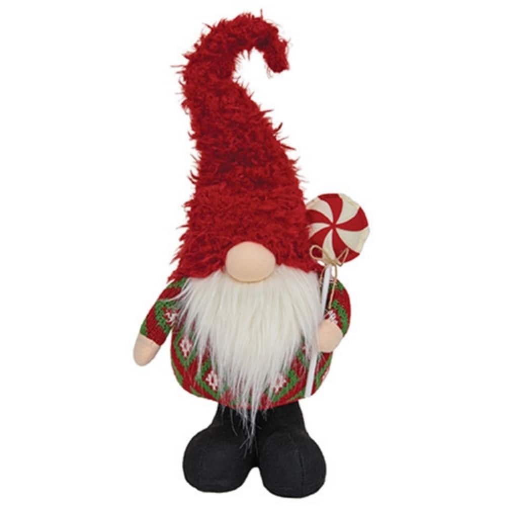 Peppermint Candy Standing Santa Gnome - Multi