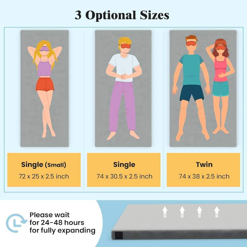 Memory Foam Sleeping Pad Floor Mattress Portable Camping Mattress