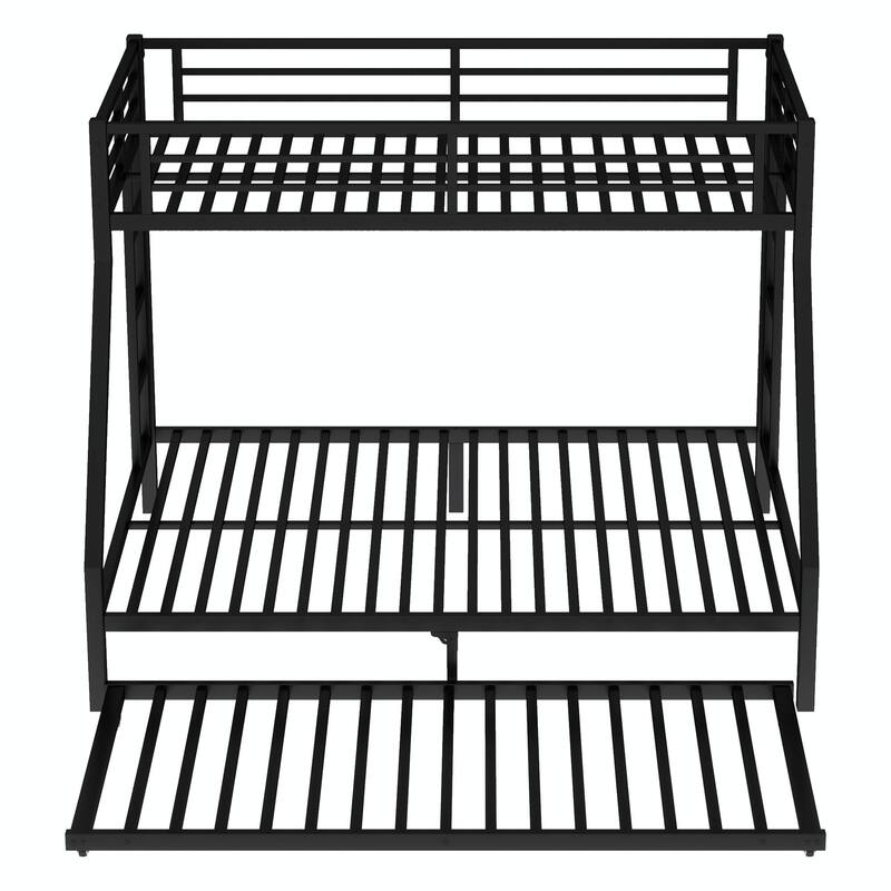 Metal Bunk Bed with Twin Size Trundle