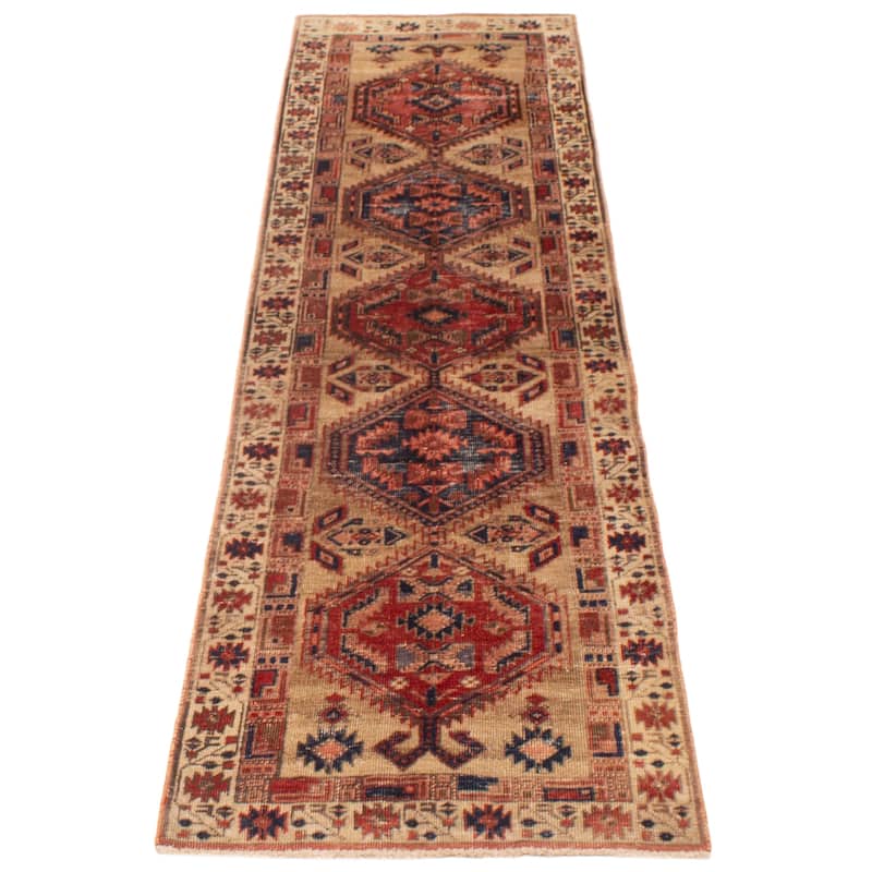 ECARPETGALLERY Hand-knotted Konya Anatolian Khaki Wool Rug - 2'10 x 10'5