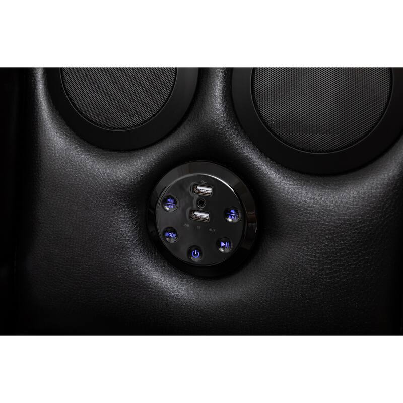 Donivi LED Faux Leather Reclining Sectional With Speakers