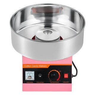 Pink Stainless Steel Electric Cotton Candy Machine with Overheat Guard ...