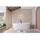 preview thumbnail 51 of 173, Adler Soaking Bathtub in Glossy White Glossy White with Matte Black Trim - 70"