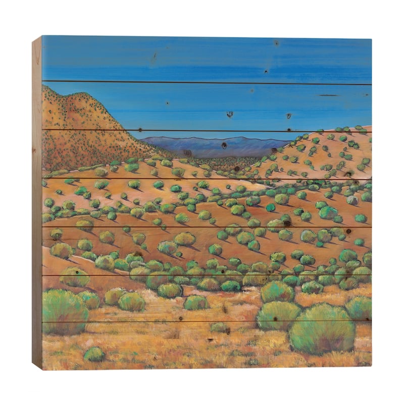 Desert Afternoon Print On Wood by Johnathan Harris - Multi-Color - 26x26x1.5