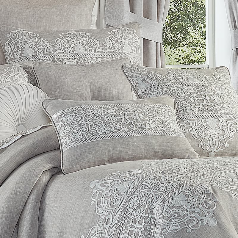 J. Queen New York Aimee Boudoir Decorative Throw Pillow - Accent - Polyester - Beige