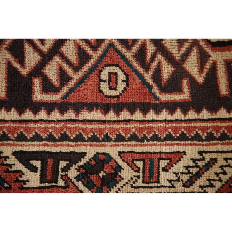 Bakhtiari Persian Vintage Runner Rug Hand-knotted Wool Carpet - 3'2"x 10'0"