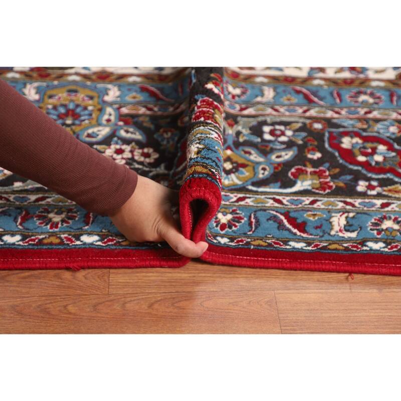 Medallion Kashan Turkish Area Rug Machine Made Living Room Carpet - 9'8" x 13'0"